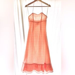 Vintage Express Peach Cotton Sundress